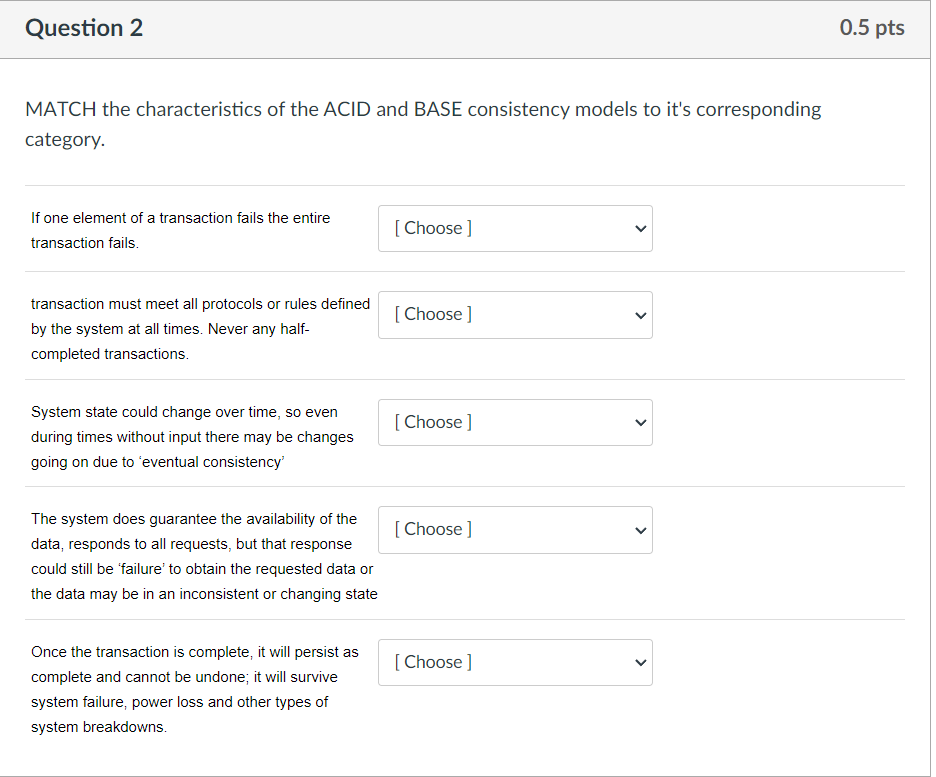 Solved MATCH the characteristics of the ACID and BASE | Chegg.com