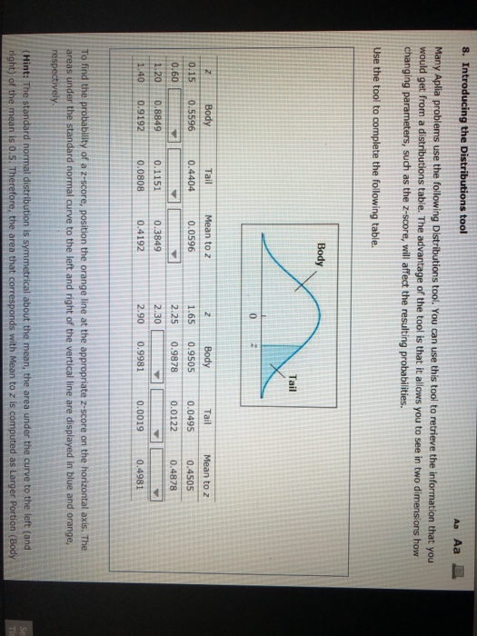Solved 8. Introducing the Distributions tool Aa Aa Many | Chegg.com