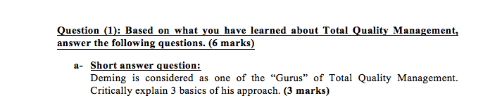 Solved Question (1): Based on what you have learned about | Chegg.com
