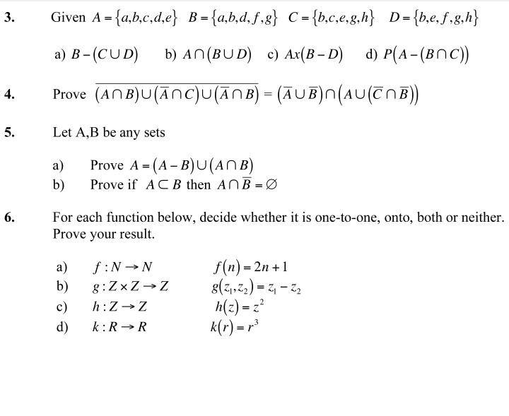 Solved 3 Given A A B C D E B A B D F 8 C Chegg Com