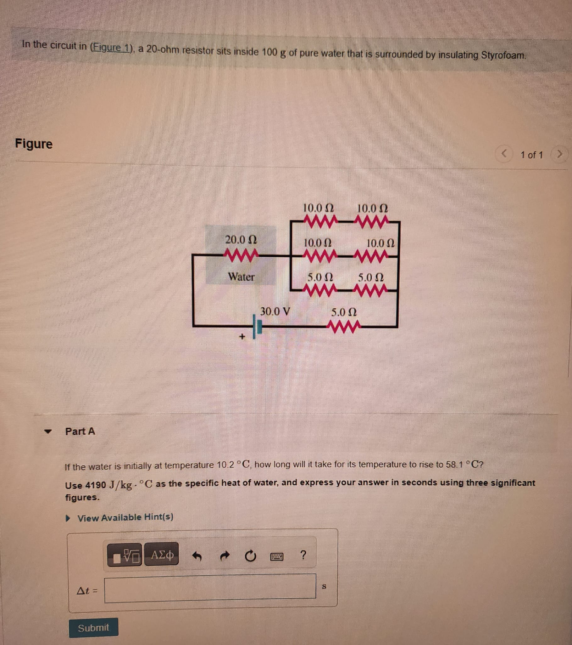 Solved In The Circuit In (Figure 1), A 20-ohm Resistor Sits | Chegg.com