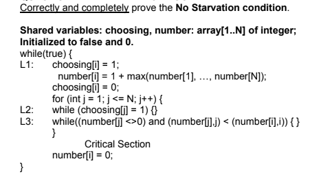 Solved Correctly and completely prove the No Starvation | Chegg.com