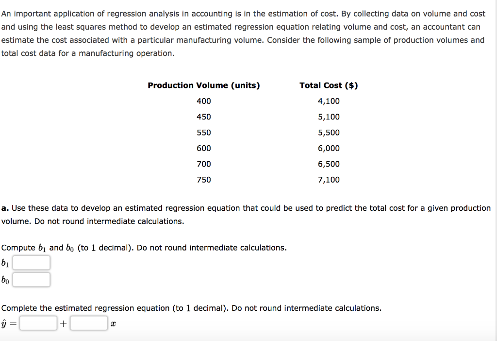 Solved An important application of regression analysis in | Chegg.com