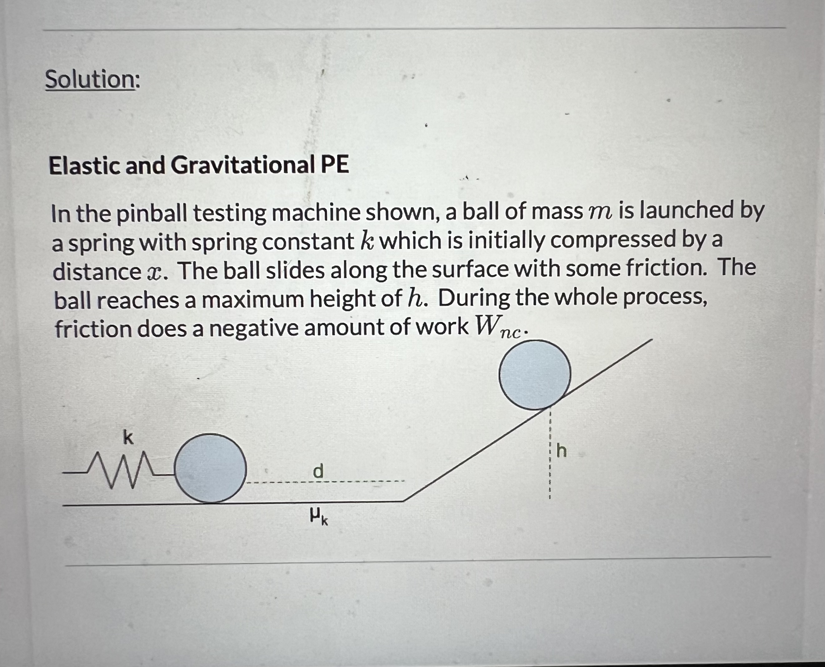 Solved Elastic and Gravitational PE In the pinball testing | Chegg.com