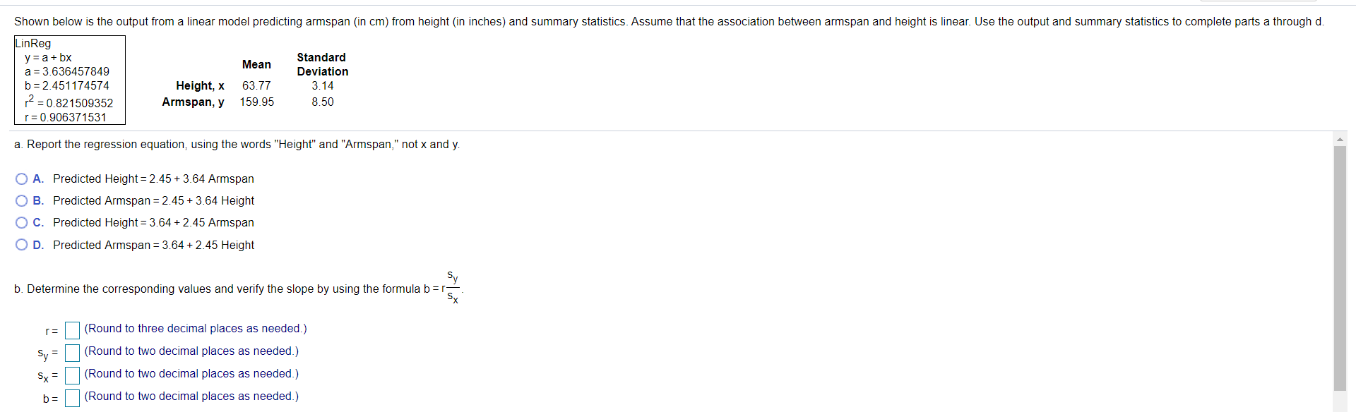 Solved Shown Below Is The Output From A Linear Model | Chegg.com