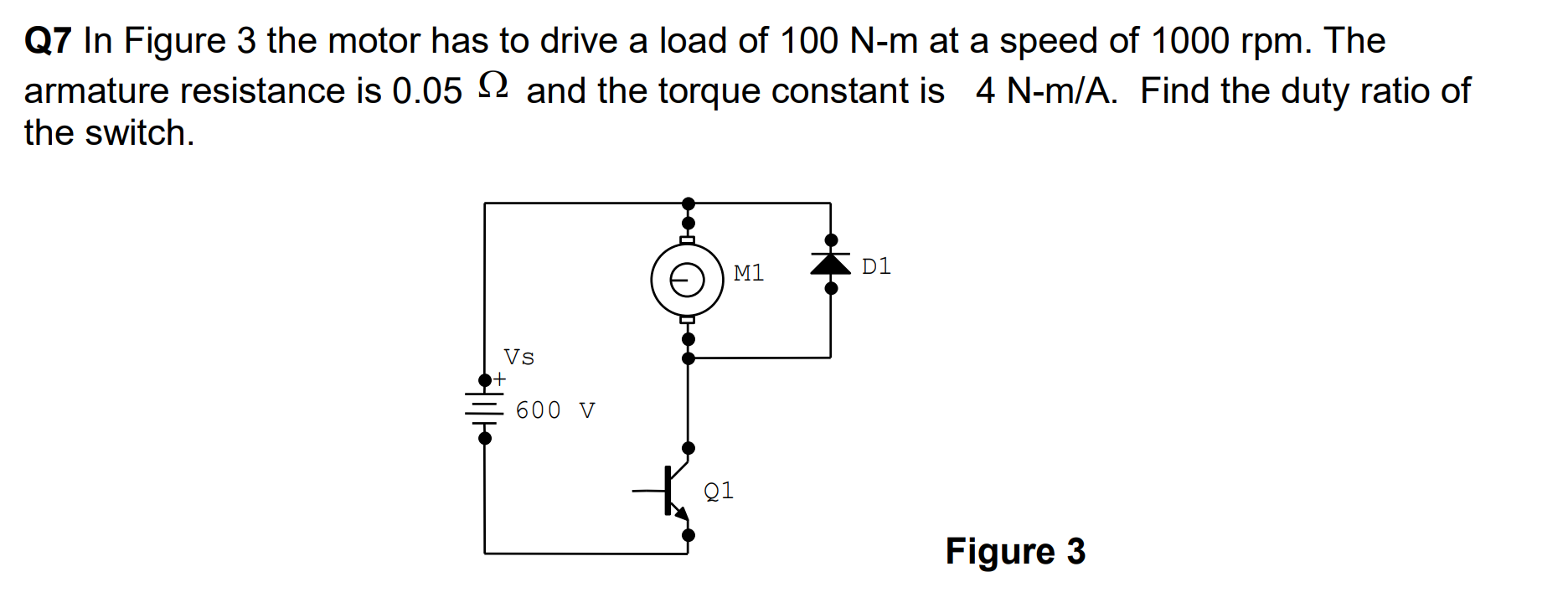 Solved Q7 In Figure 3 the motor has to drive a load of \\( | Chegg.com