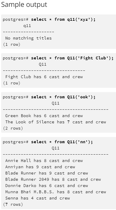 Solved Please help me with this PLpgSQL function Question. | Chegg.com