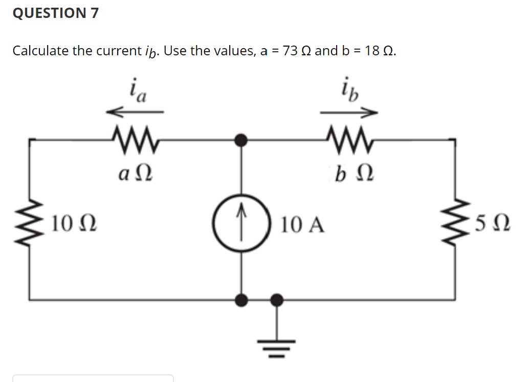 Solved QUESTION 7 Calculate The Current Ib. Use The Values, | Chegg.com