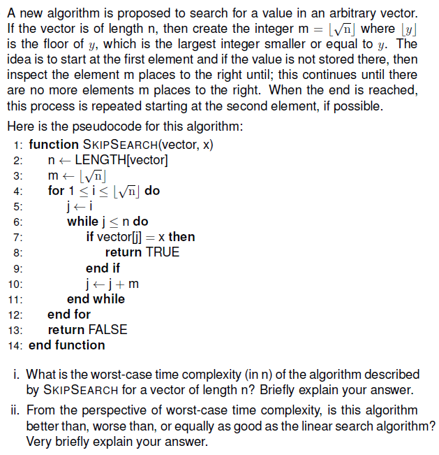 solved-a-new-algorithm-is-proposed-to-search-for-a-value-in-chegg