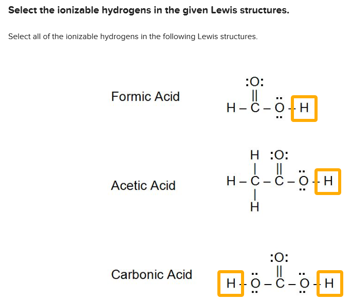 Solved can you explain why these H's can be ionized to form | Chegg.com