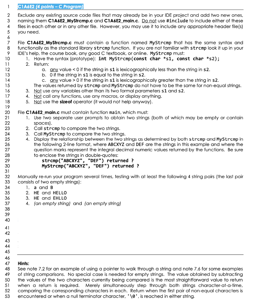 Solved 2 C1A6E1 (4 points - Program) Exclude any existing | Chegg.com