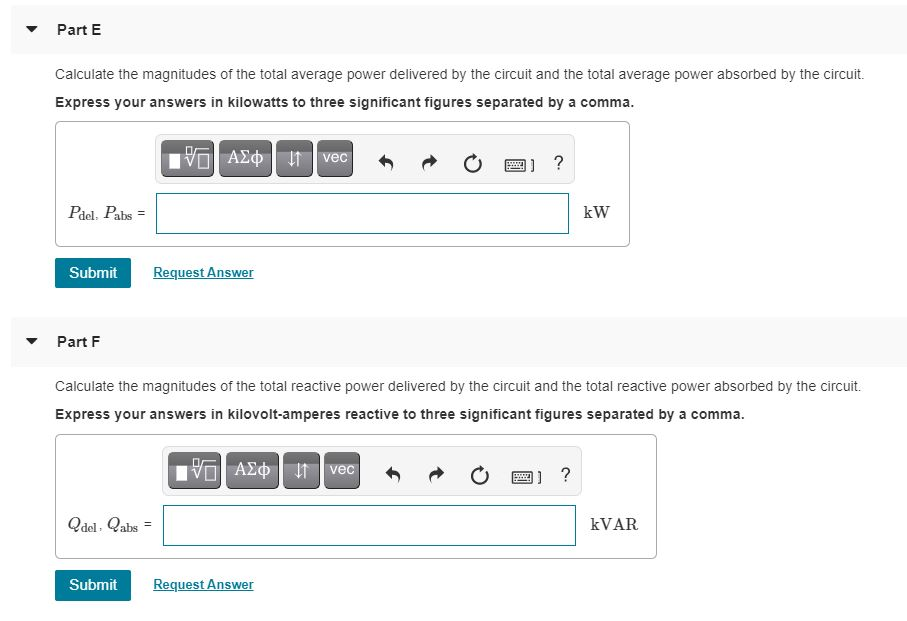 Solved Constants The three loads in the circuit seen in | Chegg.com