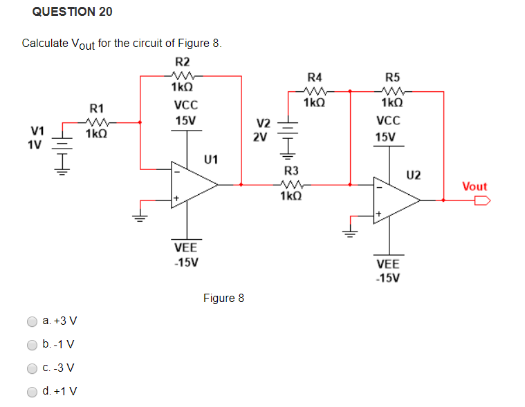 Solved QUESTION 20 Calculate Vout for the circuit of Figure | Chegg.com