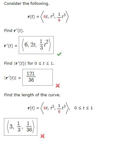 Solved Consider the following. r(t)= 6t,t2,91t3 Find r′(t) | Chegg.com