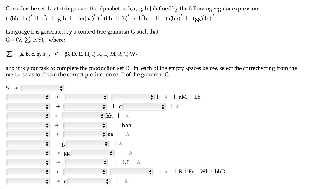 Consider The Set L Of Strings Over The Alphabet A Chegg Com