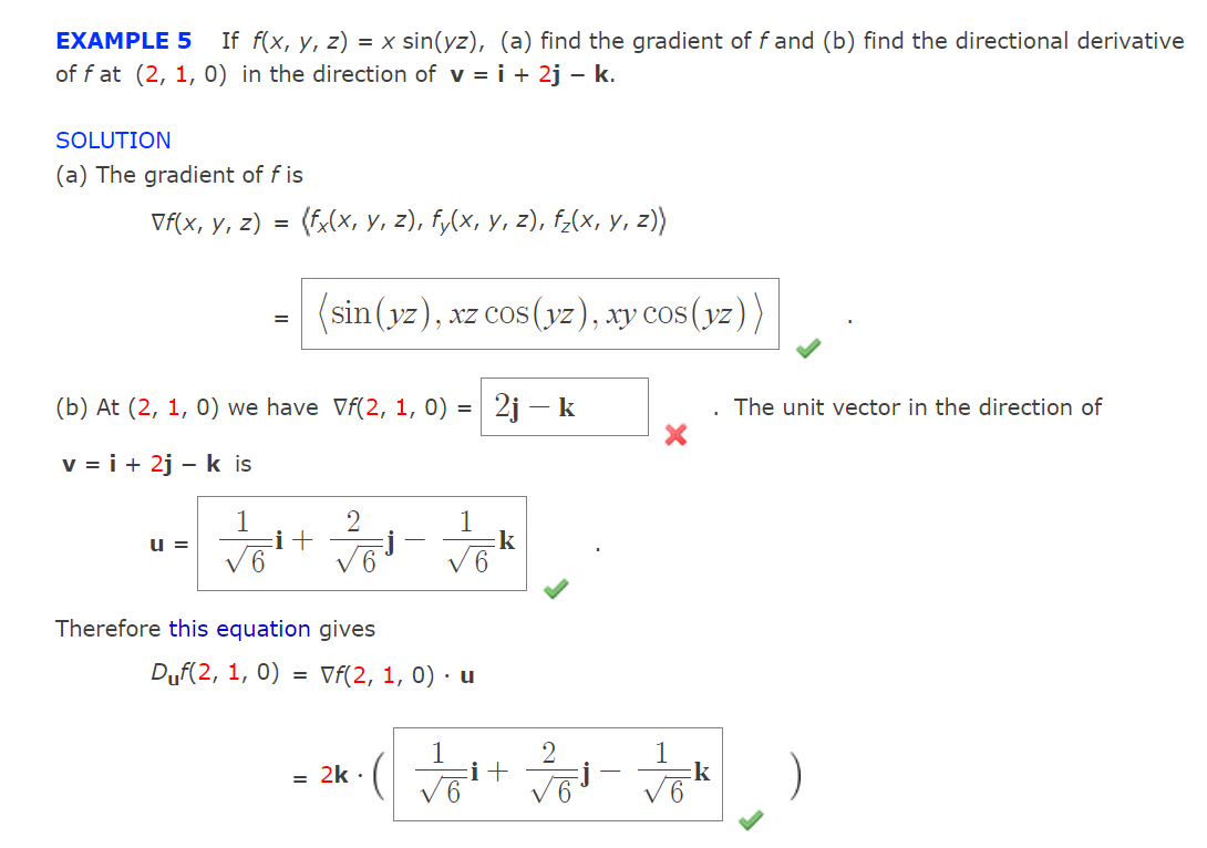 Solved Example 5 If F X Y Z Xsin Yz A Find The Gradient