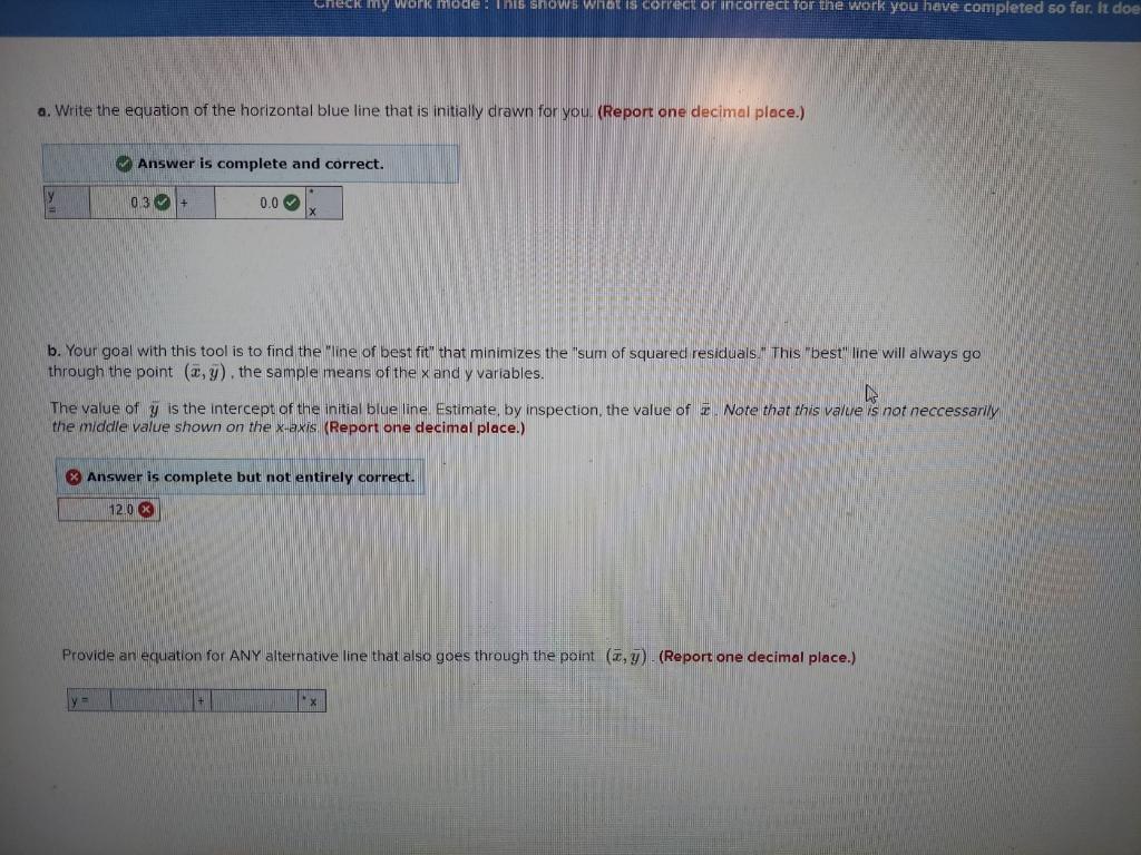 Check my work mode: This shows What is correct or | Chegg.com