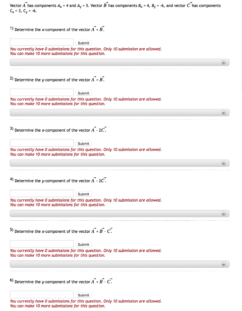 Solved Vector A has components Ax 4 and Ay 5. Vector B has | Chegg.com