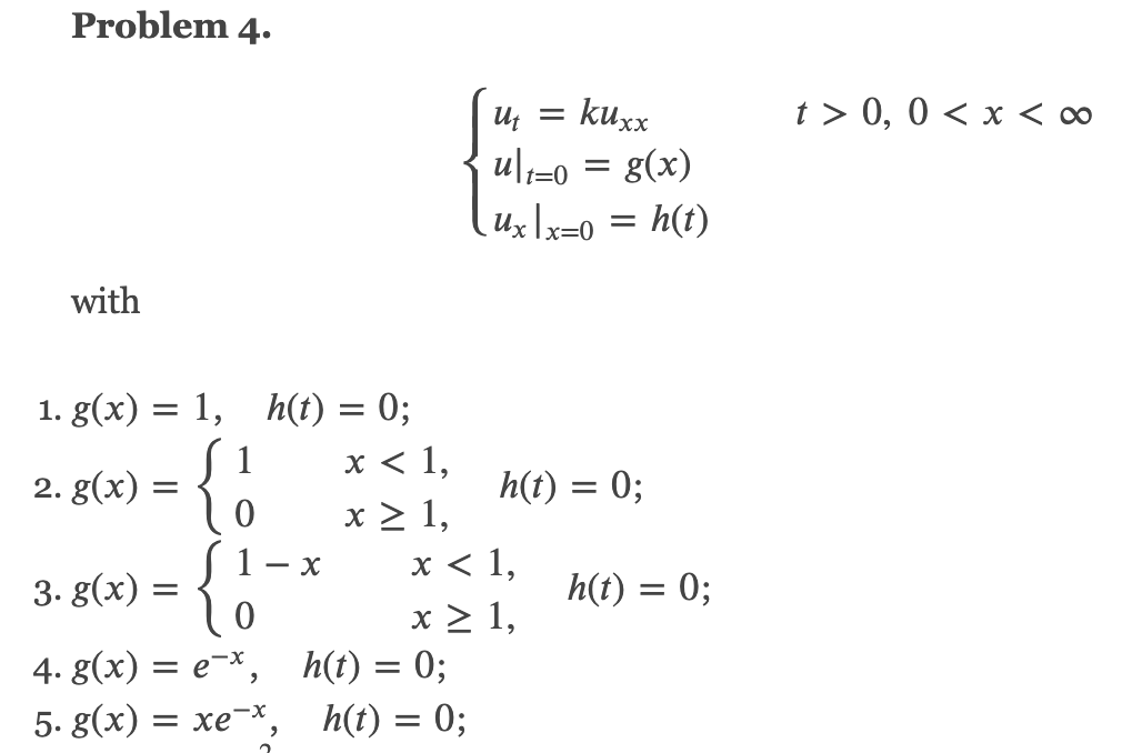 Problem 4 Ut T 0 0 X A Kuxx Ult 0 G X Chegg Com