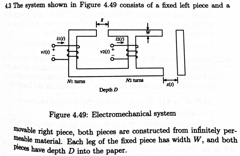 Solved 4.3 The system shown in Figure 4.49 consists of a | Chegg.com