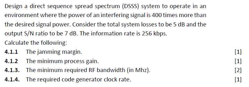 Solved Design A Direct Sequence Spread Spectrum (DSSS) | Chegg.com