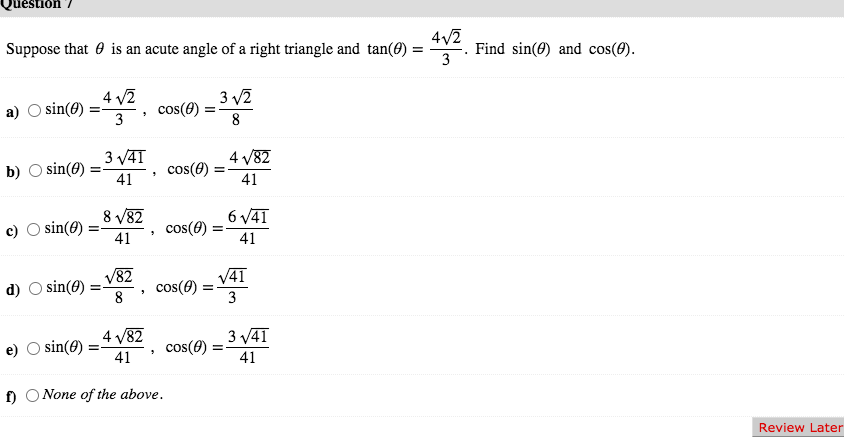 Solved Question 5 Right triangle ABC is given below. If AB = | Chegg.com