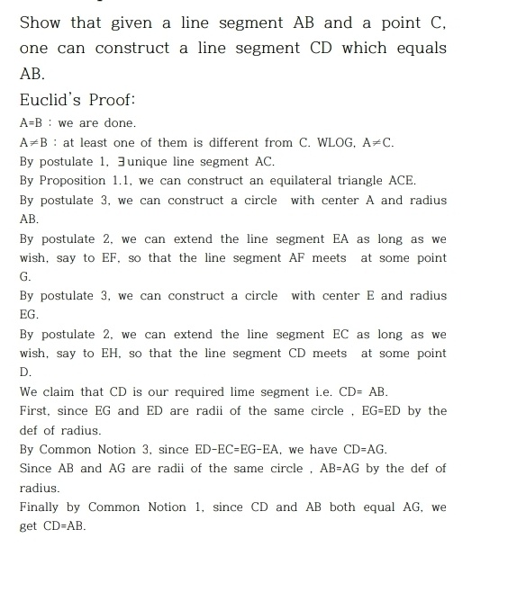 Solved Show that given a line segment AB and a point C, one | Chegg.com