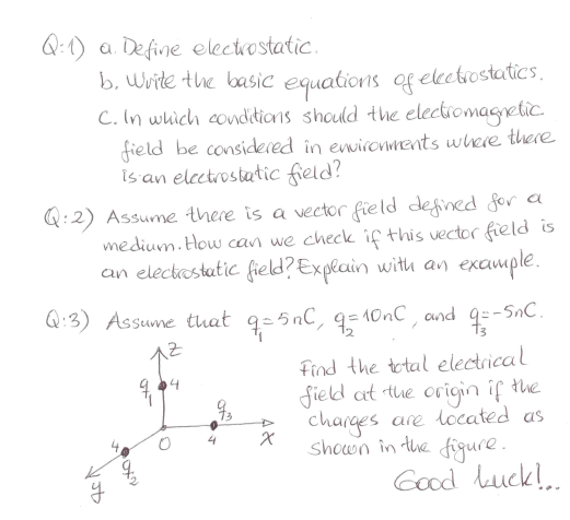 Solved Q:1) A Define Electrostatic. B. Write The Basic | Chegg.com