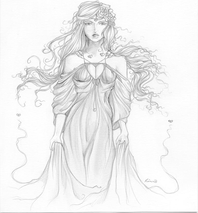 calypso goddess drawing