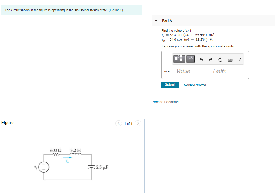 Solved The circuit shown in the figure is operating in the | Chegg.com