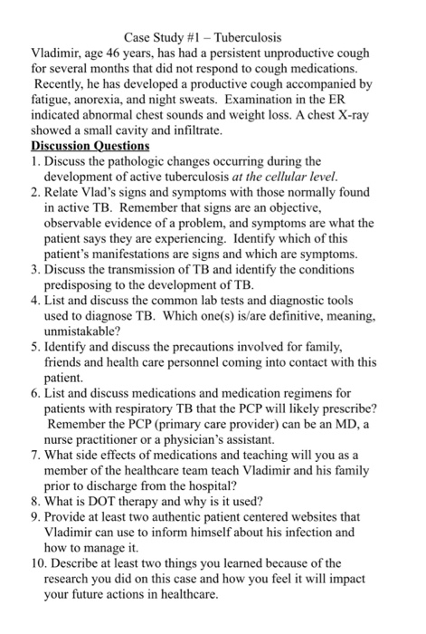 case study tuberculosis