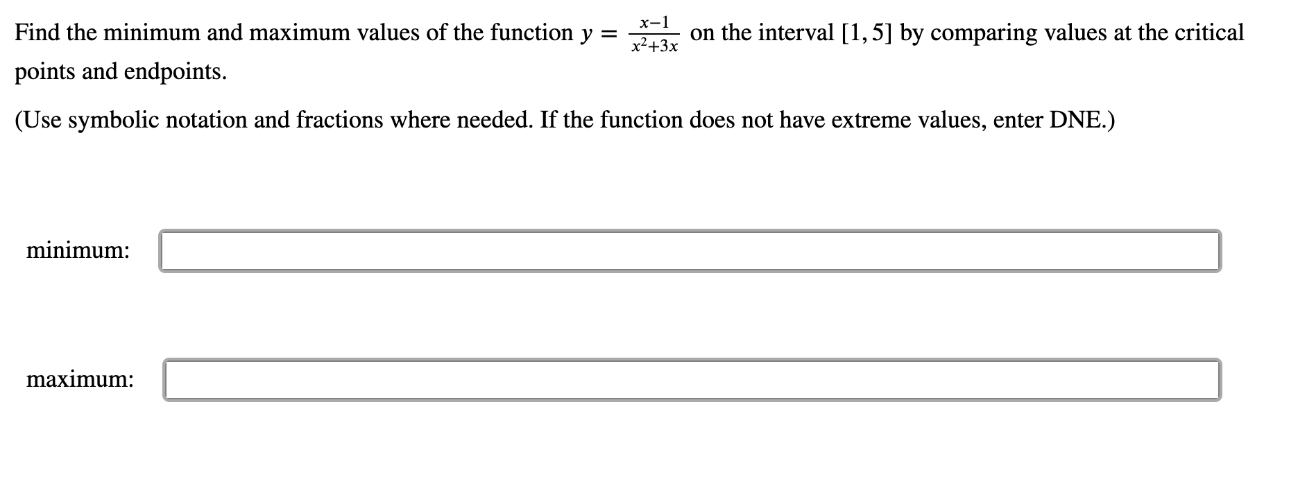 Solved x-1 Find the minimum and maximum values of the | Chegg.com