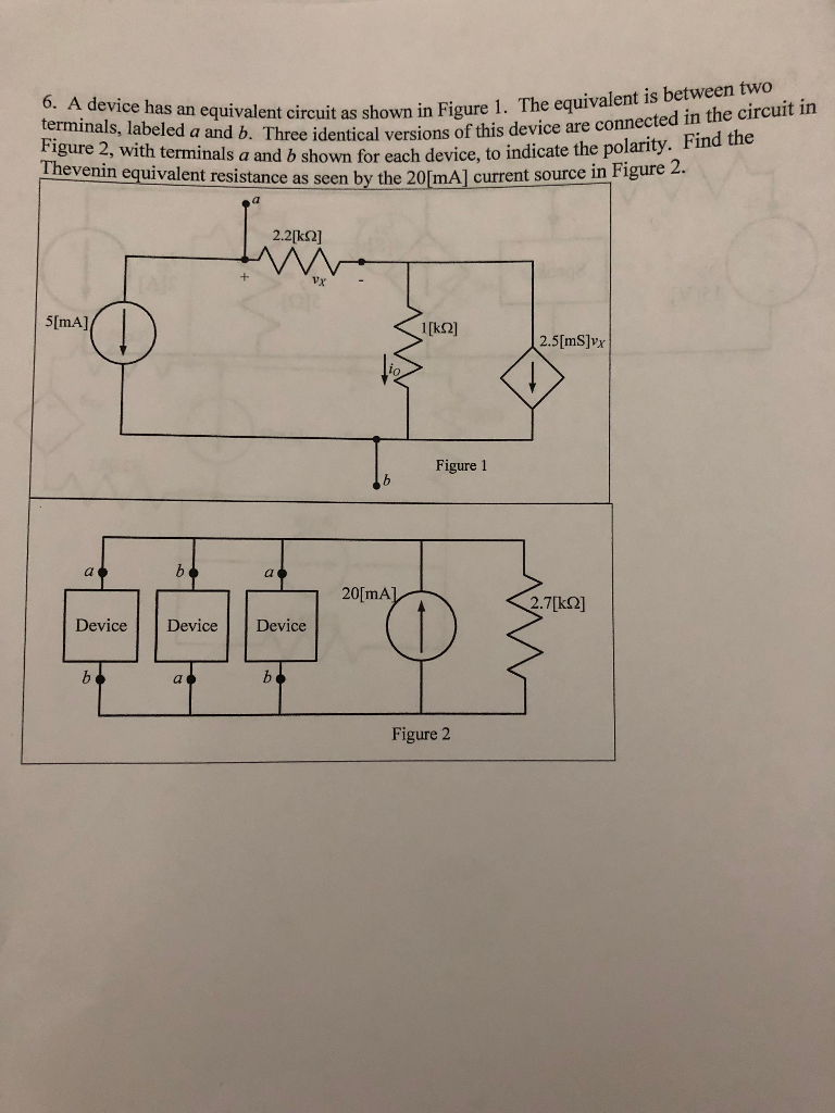 6. A device has an equivalent circuit as shown in | Chegg.com