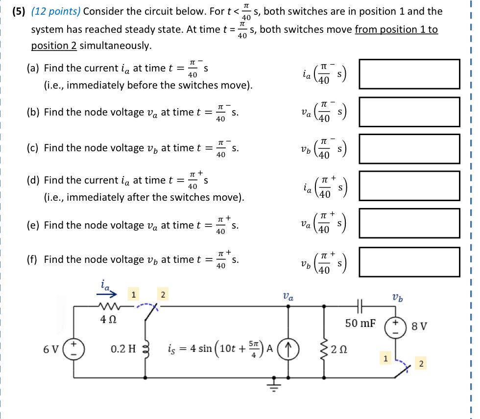 Solved For The Circuit Below On The Left Find The Voltage V1 | Chegg.com