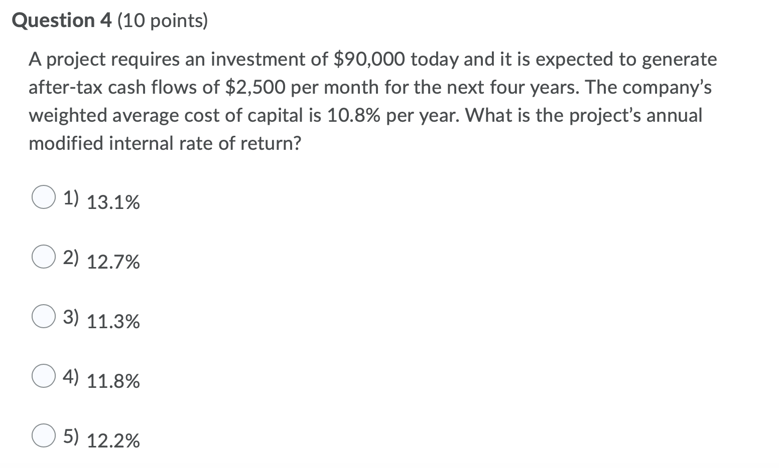 Solved Question 4 (10 points) A project requires an | Chegg.com