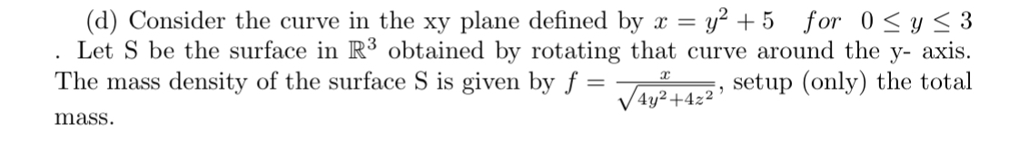 (d) ﻿Consider the curve in the xy plane defined by | Chegg.com