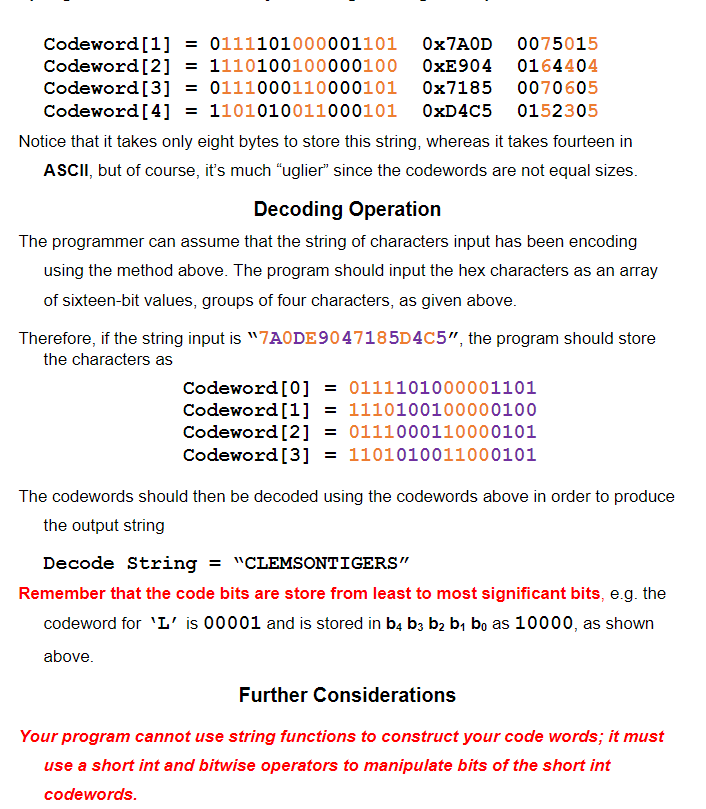 Solved Lab 3-Bitwise Ops - Huffman Encoding/Decoding In This | Chegg.com