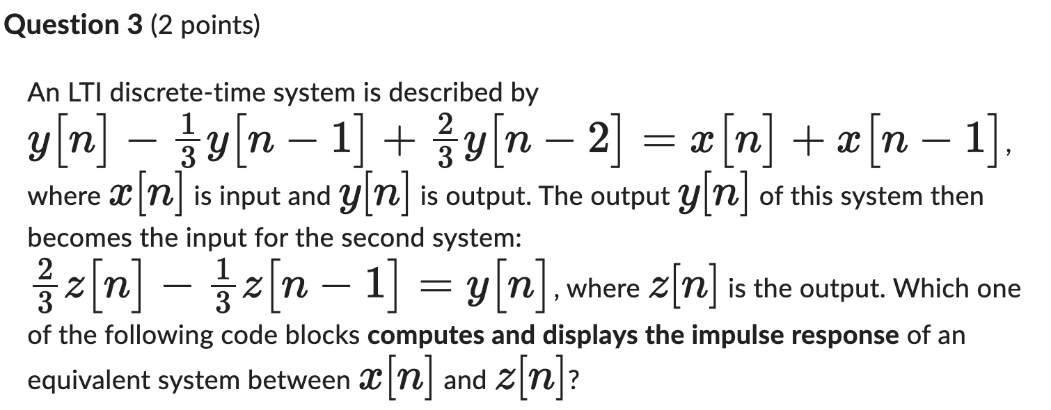 Solved An LTI Discrete-time System Is Described By | Chegg.com