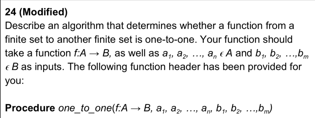 Solved 24 (Modified) Describe an algorithm that determines | Chegg.com