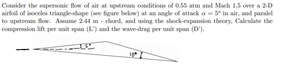 Solved Consider the supersonic flow of air at upstream | Chegg.com