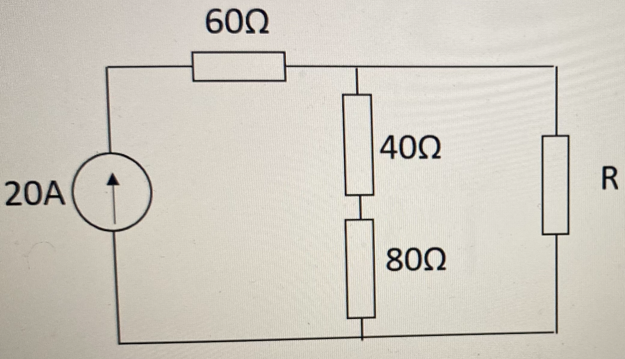 Solved find the value of R in ohms that will cause 31A of | Chegg.com