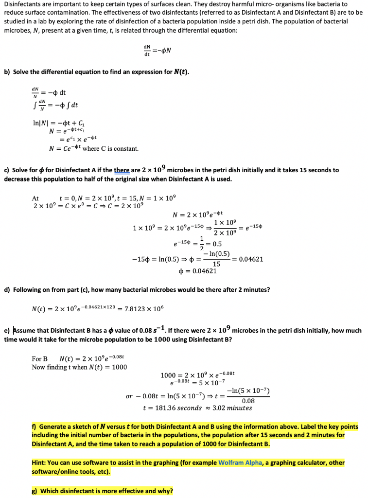 Solved Disinfectants Are Important To Keep Certain Types Of Chegg Com   PhppeWZlX 