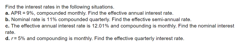 your research department reports continuously compounded interest rates as