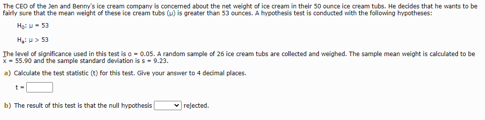Solved The CEO of the Jen and Benny's ice cream company is | Chegg.com