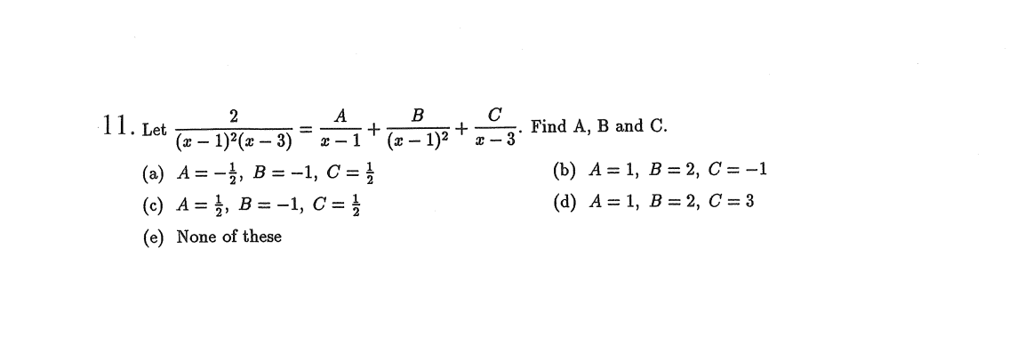 Solved 1 Let X−1 2 X−3 2 X−1a X−1 2b X−3c Find A B And