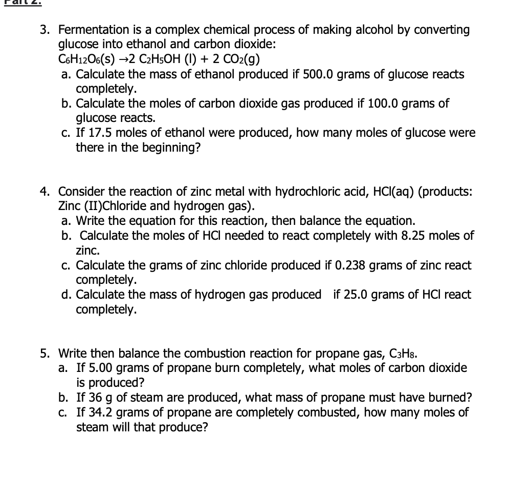 Solved 3. Fermentation is a complex chemical process of | Chegg.com