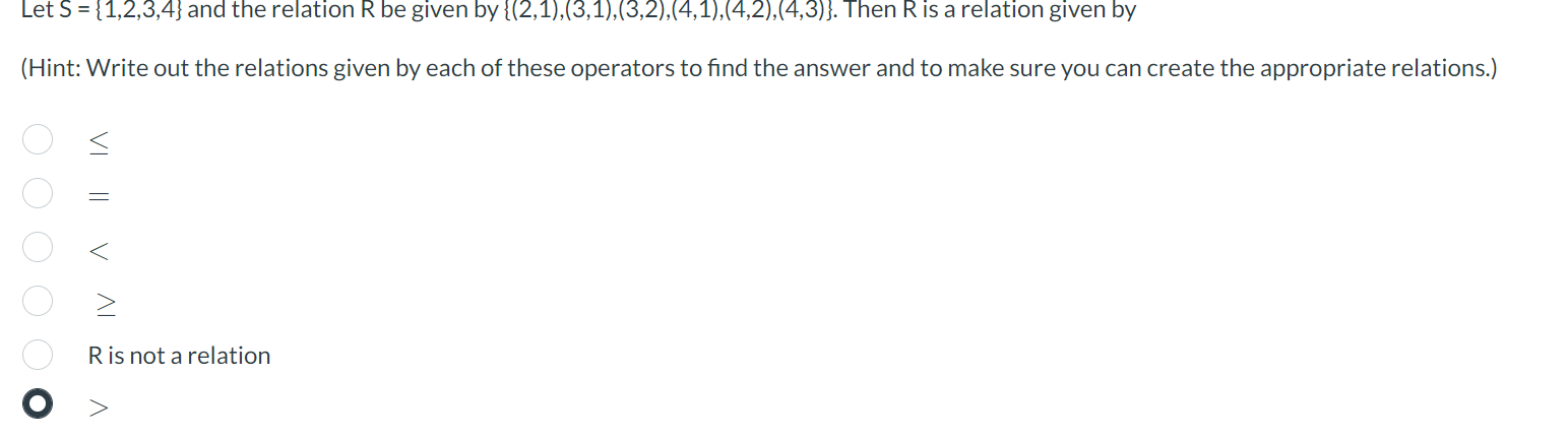 Solved Let S={1,2,3,4} And The Relation R Be Given By | Chegg.com