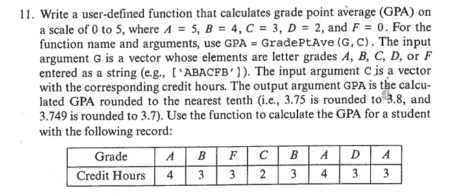 Solved Answer in MATLABWrite a user-defined function that | Chegg.com