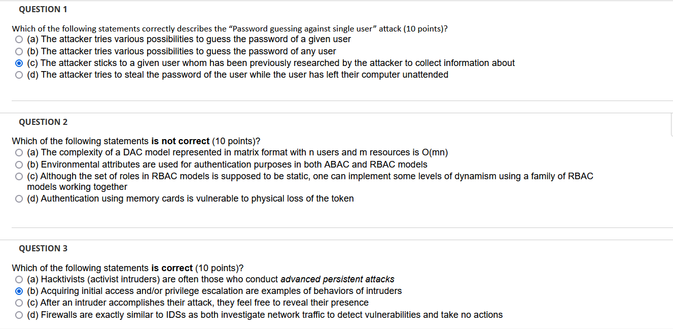 Solved Which Of The Following Statements Correctly Describes | Chegg.com