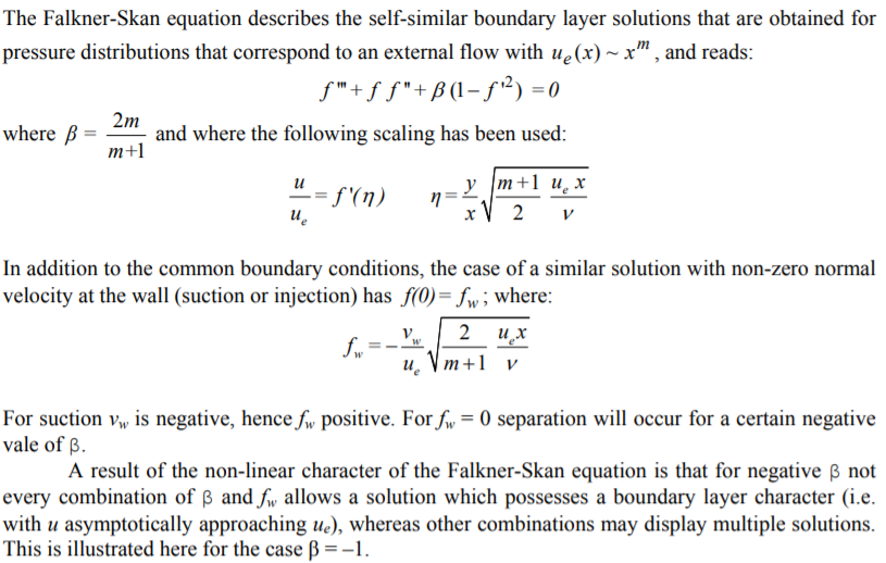 The Falkner Skan Equation Describes The Self Simil Chegg Com